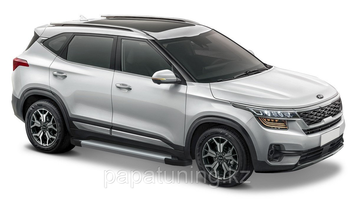 Пороги подножки Kia Seltos 2019- Silver - фото 2 - id-p103840967