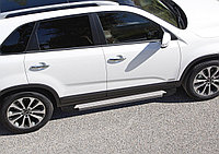 Пороги подножки Kia Sorento 2 2012-2020 Silver