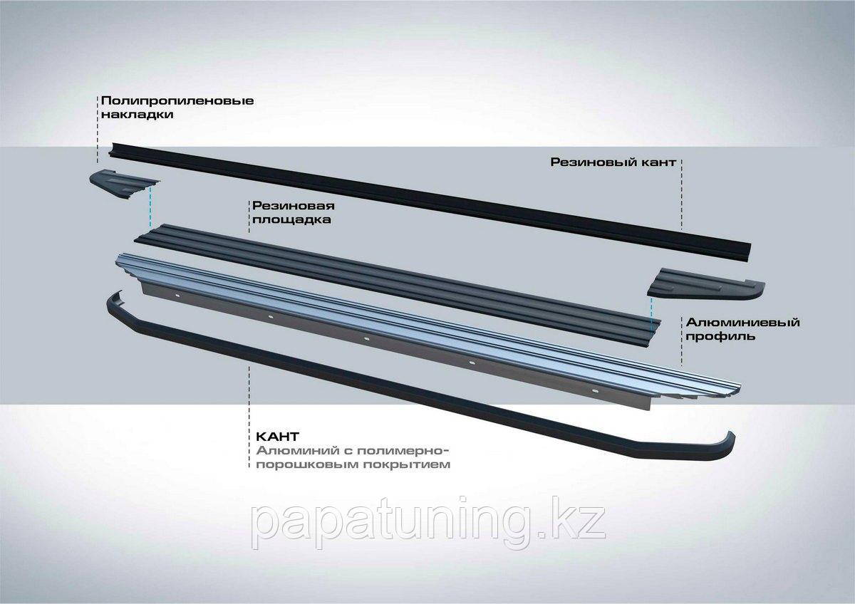 Пороги подножки Kia Sorento 4 2020- Premium-Black - фото 3 - id-p103840987