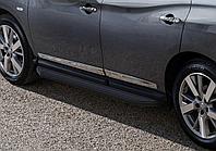 Пороги, подножки "Premium-Black" Nissan Pathfinder 2014-2017
