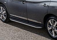 Пороги подножки Premium Nissan Pathfinder 2014-2017