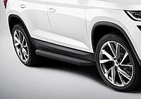 Пороги, подножки "Premium-Black" Skoda Kodiaq 2017-