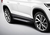 Пороги, подножки "Bmw-Style" Skoda Kodiaq 2017-