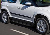 Пороги, подножки "Premium-Black" Skoda Yeti 2009-2014-2018