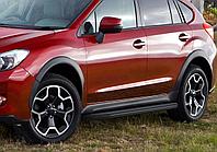 Пороги, подножки "Premium-Black" Subaru XV 2011-2016