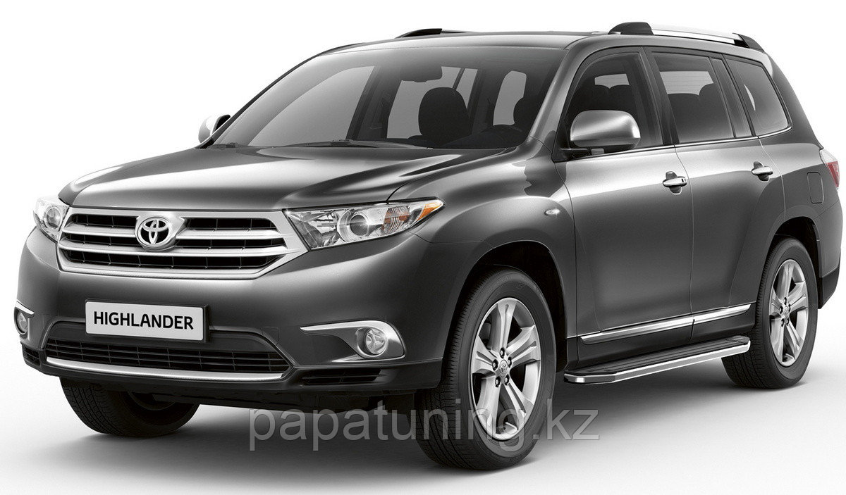 Пороги подножки Toyota Highlander 2 2007-2010 Premium - фото 2 - id-p103841310