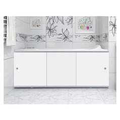 Алюминиевый экран под ванну «Cetus Pro» 1490х560 белый