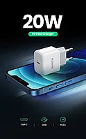 UGREEN 10220 Зарядное устройство беспроводное CD241 Mini USB-C 20W PD Charger