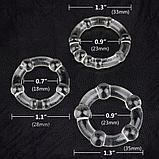 Силиконовое эрекционное кольцо 3 шт, фото 2