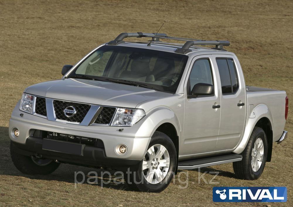 Пороги подножки Premium Nissan Navara 2005-2010-2015 - фото 2 - id-p103841164