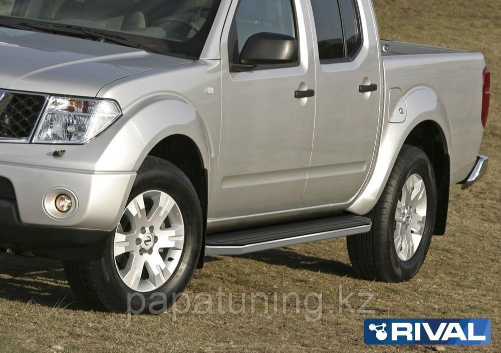 Пороги подножки Premium Nissan Navara 2005-2010-2015 - фото 1 - id-p103841164