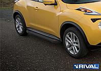 Пороги, подножки "Black" Nissan Juke 2010-2014-2016 FWD