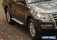 Пороги, подножки "Bmw-Style" Mitsubishi Pajero IV 2006-2011-2014-