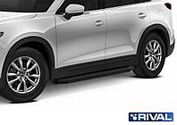Пороги, подножки "Premium-Black" Mazda CX-9 2017-