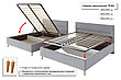 Кровать с подъёмным механизмом SCANDICA Telma капучино 160х200 см, фото 2