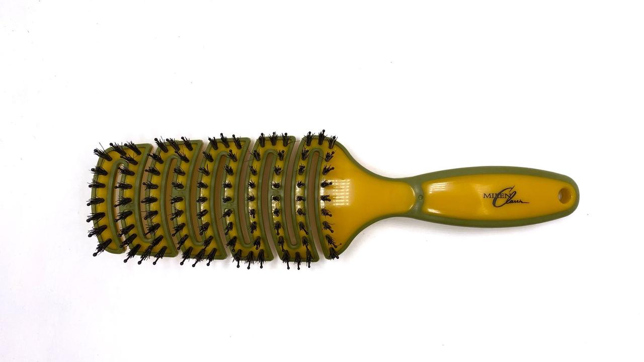 MILEN CLASSIC yellow/ Расческа , зубчики из нейлона и натуральной щетины - фото 3 - id-p101318076