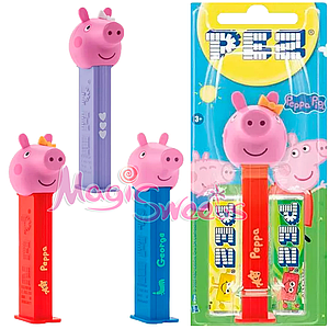 PEZ  Конфеты с игрушкой 2 в 1 "Свинка и Пепа" 17 гр. / Упаковка 12 шт. / Венгрия