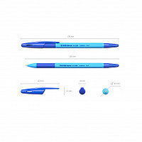 Ручка шар. Erich Krause R-301 Neon синяя, корпус ассорти, грип, упор 0,7мм, арт. 42751
