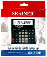 Калькулятор - 12раз. "SKAINER" SK-502II черный (пл. 12 разрд.. 2 питание. 2 память. 156 x 157 x 33 мм)