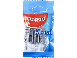 Точилка - 2 отверстия "Metal" металлический в блистере (Maped)