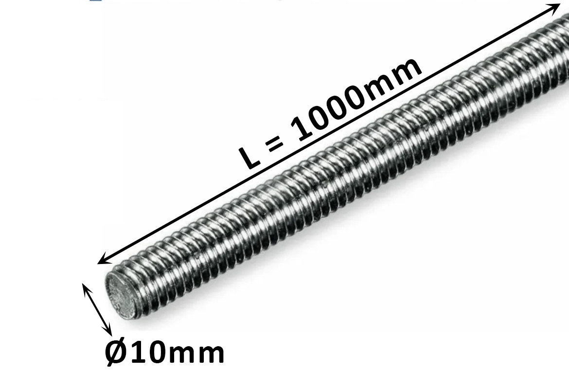 Шпилька М10*1000 нержавеющая сталь DIN975 A2