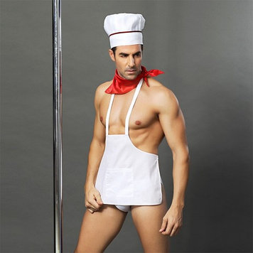 Ролевой костюм "Hot cook" (фартук, шарф, шапка)