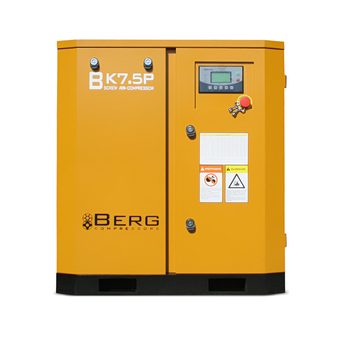Винтовой компрессор с прямым приводом BERG IP23 ВК-7.5, давление 10 бар
