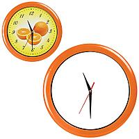 Часы настенные "ПРОМО" разборные ; оранжевый,  D28,5 см; пластик, Оранжевый, -, 22000 06