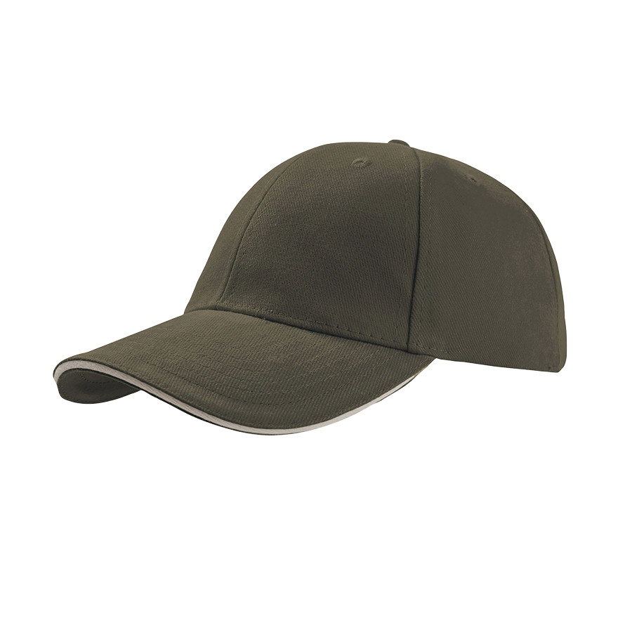 Бейсболка LIBERTY SANDWICH, 6 клиньев, сэндвич, металлическая застежка, Оливковый, -, 25435.154