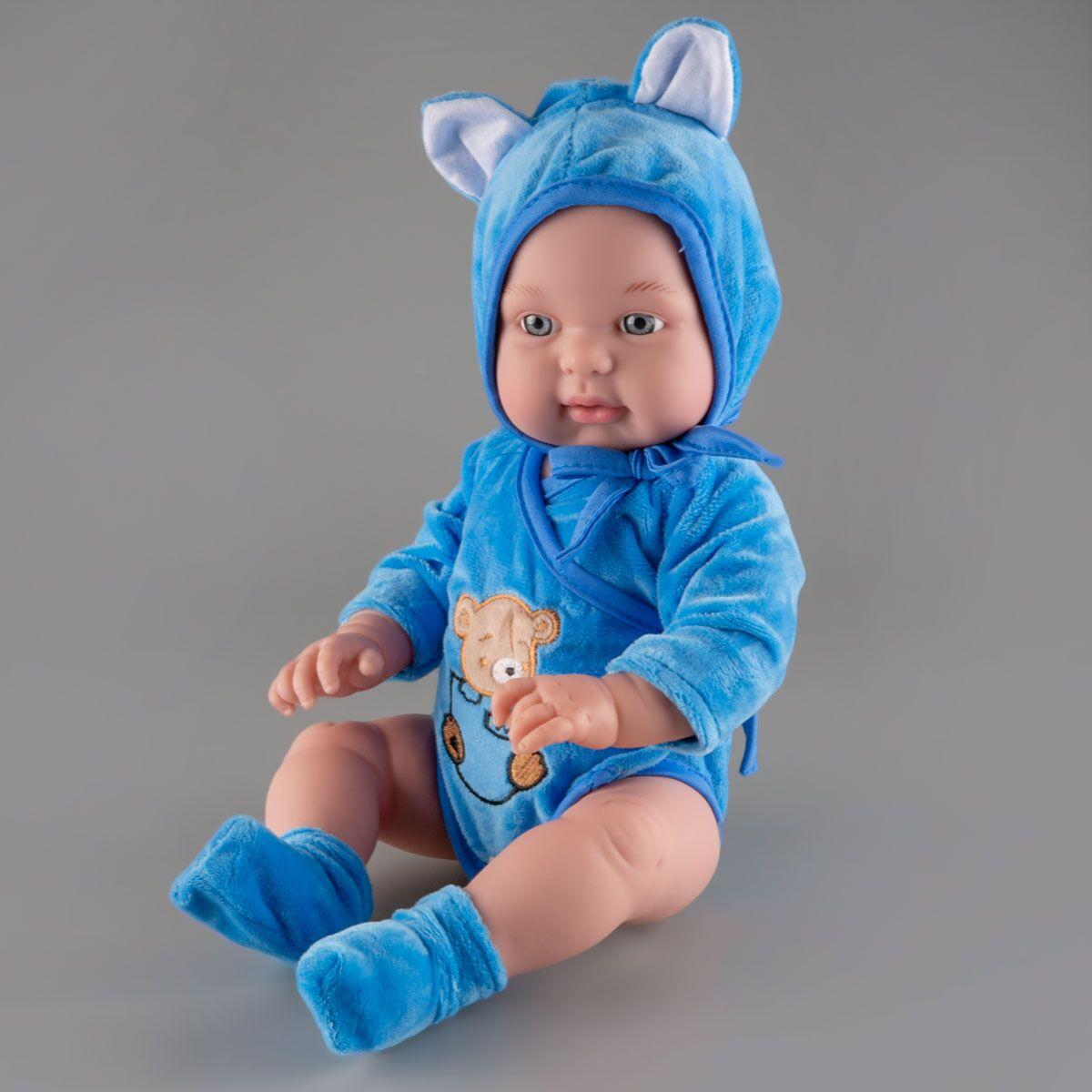 Игрушка пупс в голубом костюмчике Kaifan Toys