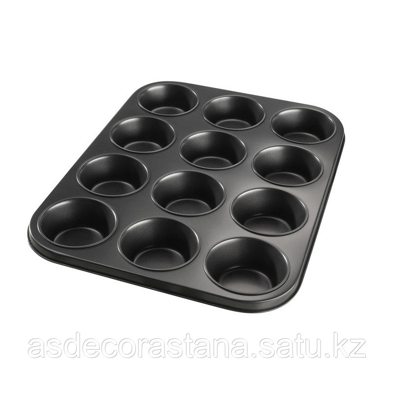 Форма для выпечки кексов с антипригарным покрытием 12 ячеек 24.5*18.5*2.