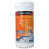 F130001 *FAVORIT OFFICE* Screen Clean, влажные салфетки для экранов LCD TFT, туба 100 салфеток