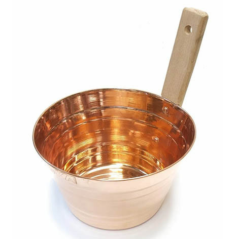 Ушат для сауны или бани, медный, 3л.