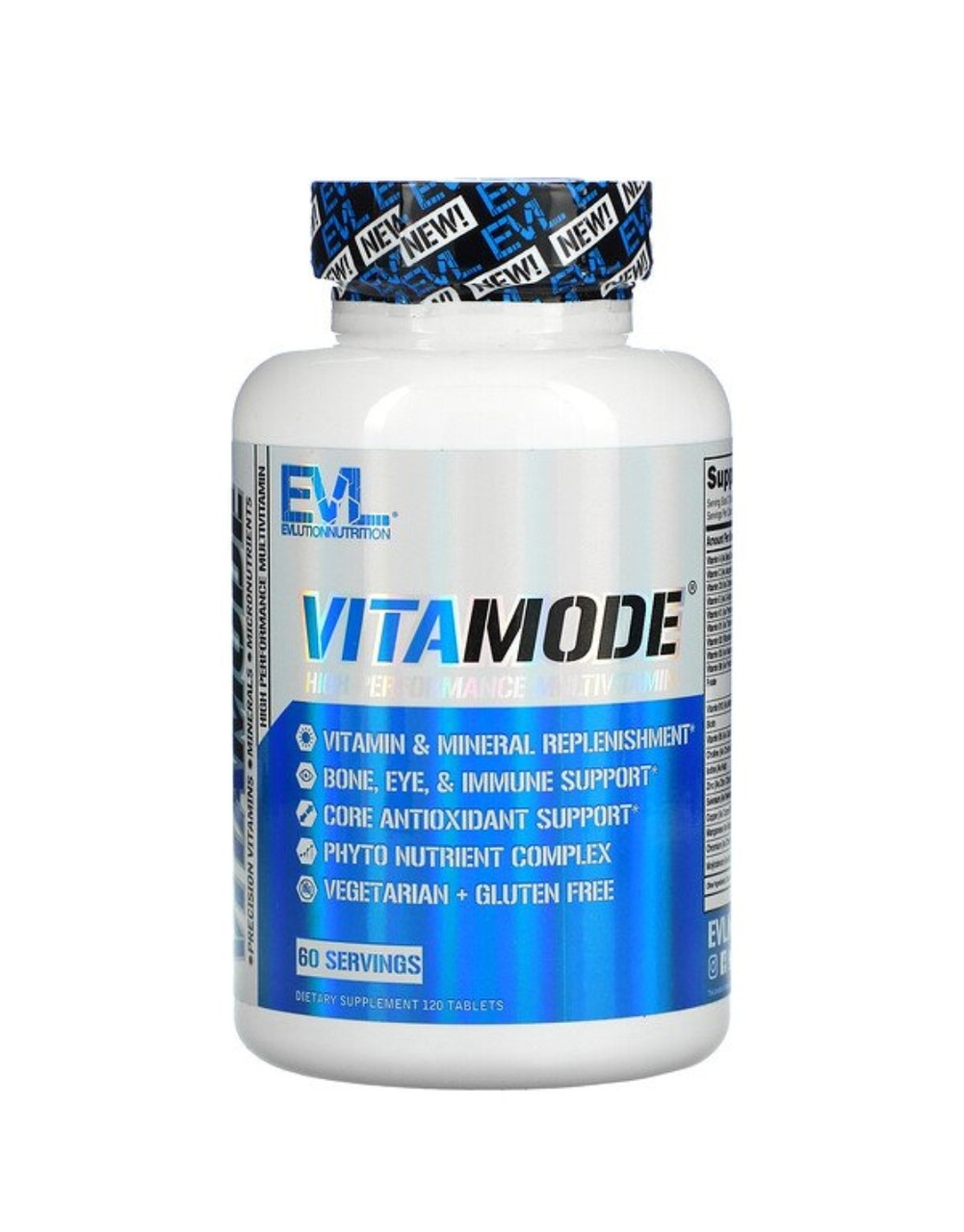 EVLution Nutrition VitaMode, высокоэффективные мультивитамины, 120 таблеток - фото 1 - id-p104179051