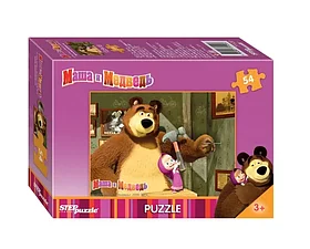 Пазл: Маша и Медведь (54 эл.) | StepPuzzle