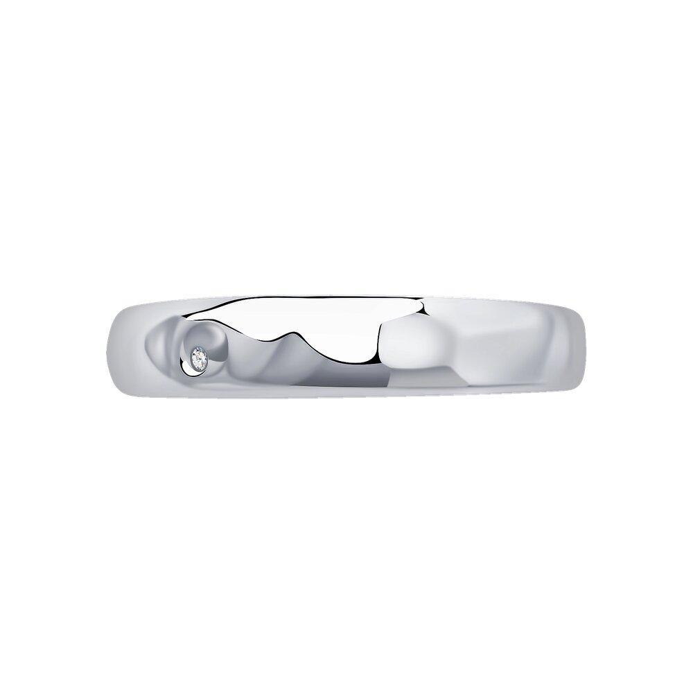 Кольцо из серебра с натуральным бриллиантом - размер 18 - фото 2 - id-p104183990