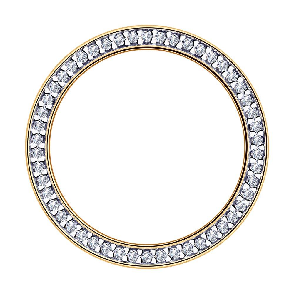 Кольцо из позолоченного серебра с фианитами - размер 17 - фото 3 - id-p104185528