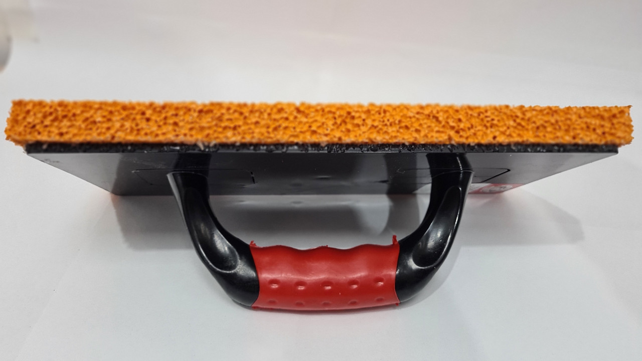 Терка губчатая ABS резина оранжевая 250х18 мм однокомпонентная ручка OLEJNIK JL - фото 2 - id-p104204118