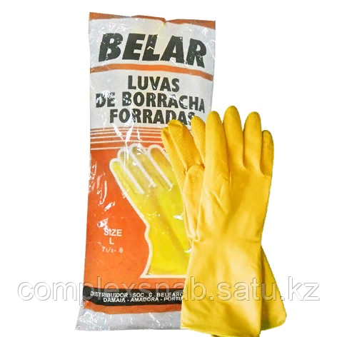 Перчатки резиновые BELAR желтые 45гр - фото 1 - id-p104207671