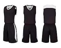 Баскетбольная форма черная с нанесением принта "PLAYER NAME + NUMBER", джерси+шорты (Junior 2XS - Adult 5XL), фото 4