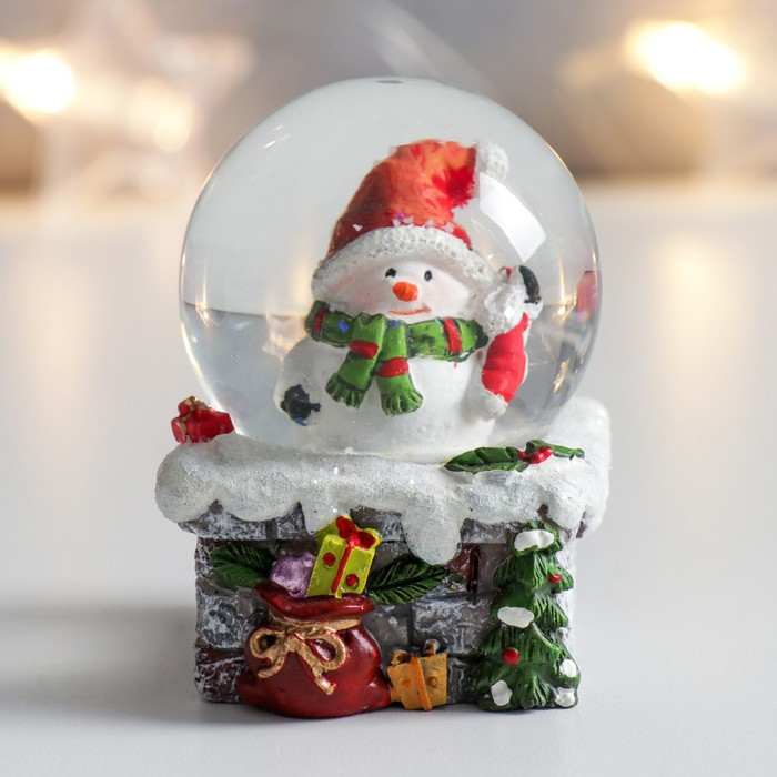 Шар со снегом (стеклянный шар) на заказ, корпоративный сувенир. Образец