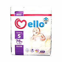 MELLO Подгузники для новорожденных размер S (4-8 кг), 76 шт