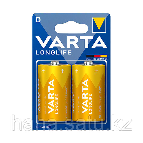 Батарейка VARTA Longlife Mono 1.5V - LR20/D 2 шт. в блистере, фото 2