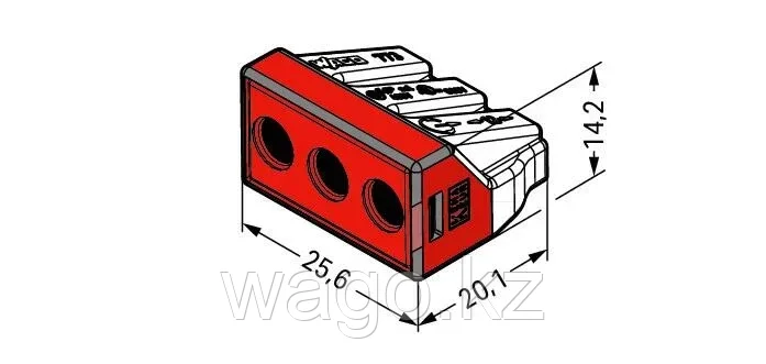 Клемма PUSH WIRE ® для распределительных коробок WAGO 773-173, фото 2
