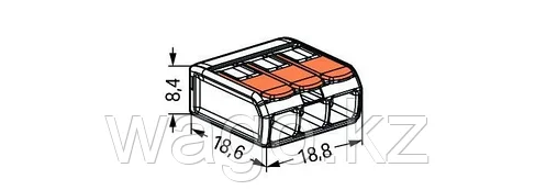 Клемма COMPACT для сращивания, для всех типов проводников WAGO 221-413, фото 2
