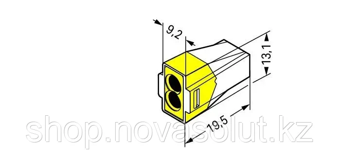 Клемма PUSH WIRE® для соединительных коробок, 2,5 мм WAGO 773-102, фото 2