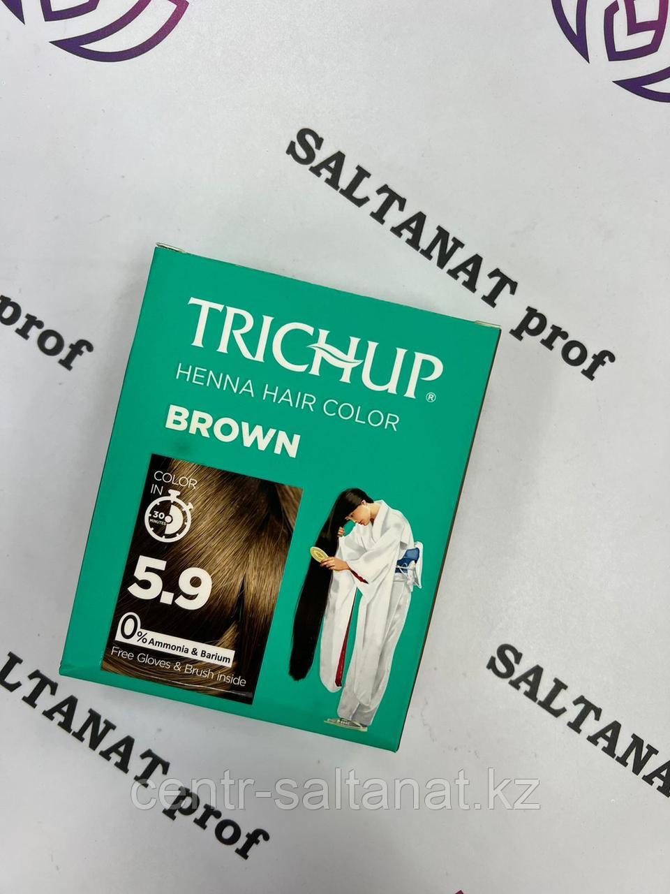 Хна для волос коричневая 6 пакетов по 10 г Trichup