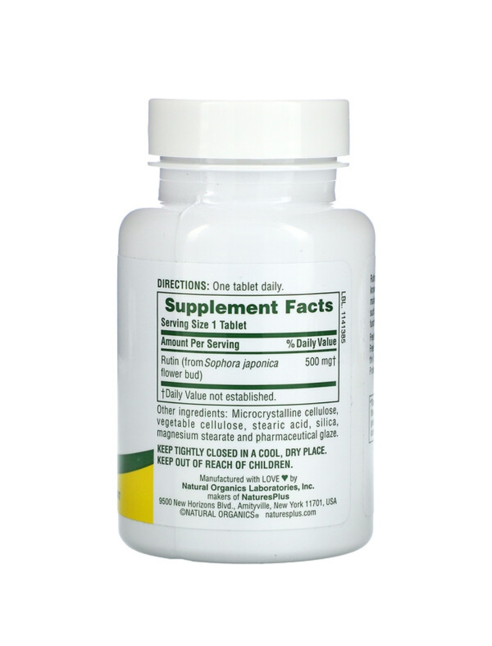 NaturesPlus Рутин, 500 мг, 60 таблеток - фото 2 - id-p104214000
