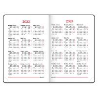 Ежедневник датированный 2023 А5 138x213 мм BRAUBERG "Chameleon", под кожу, черный/красный, фото 6