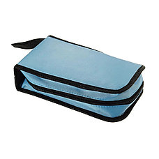 Портативный набор посуды для пикника в сумке, голубой, фото 2